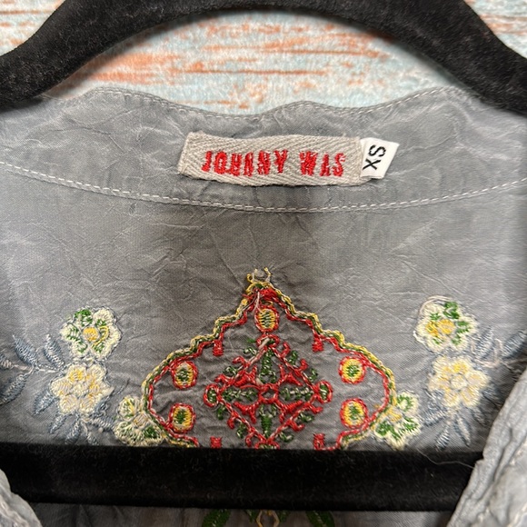 Johnny Was Grey Embroidered Dress Size XS Boho - Picture 4 of 6